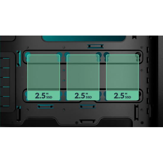 Arctic кутия Case E-ATX - Xtender VG (Black) - PCIe Gen 4 riser included, 5 A-RGB Fans included