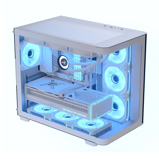 AeroCool кутия Case ATX - P500C-G-WT-v1 - 4 x 120 mm Infinity Mirror A-RGB AeroCool кутия Case ATX - P500C-G-WT-v1 - 4 x 120 mm Infinity Mirror A-RGB