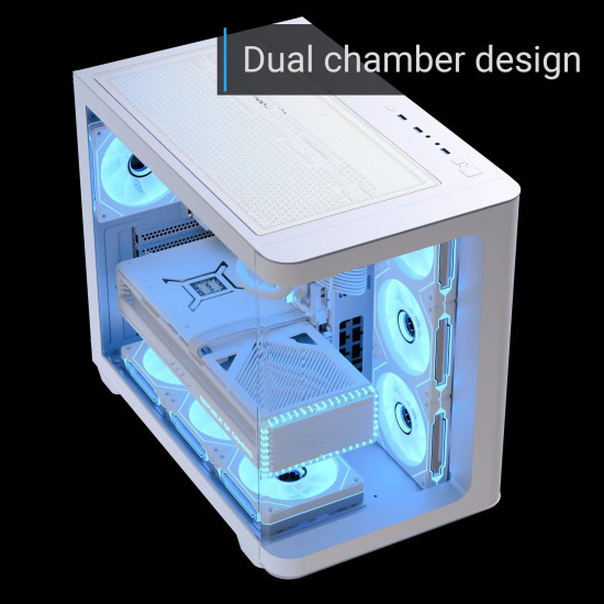 AeroCool кутия Case ATX - P500C-G-WT-v1 - 4 x 120 mm Infinity Mirror A-RGB AeroCool кутия Case ATX - P500C-G-WT-v1 - 4 x 120 mm Infinity Mirror A-RGB