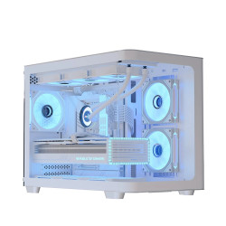 AeroCool кутия Case mATX - P300C-G-WT-v1 - 3 x 120 mm Infinity Mirror A-RGB AeroCool кутия Case mATX - P300C-G-WT-v1 - 3 x 120 mm Infinity Mirror A-RGB
