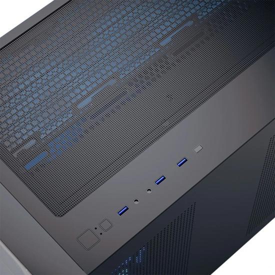 AeroCool кутия Case mATX - P300C-G-BK-v1 - 3 x 120 mm Infinity Mirror A-RGB