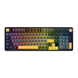Marvo безжична механична геймърска клавиатура Wireless Gaming Mechanical keyboard Titan 98 - KG986W Black - Banana Crystal [Linear]