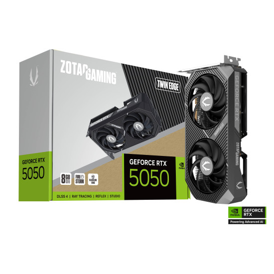 Видео карта ZOTAC GAMING RTX 5050 Twin Edge 8GB GDDR6 Видео карта ZOTAC GAMING RTX 5050 Twin Edge 8GB GDDR6