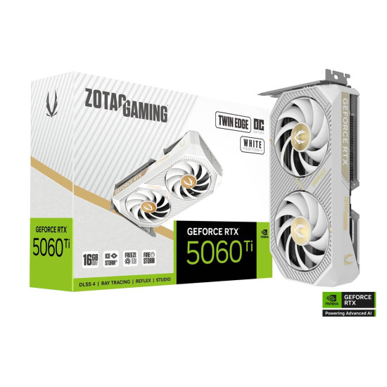 Видео карта ZOTAC GAMING RTX 5060 TI Twin Edge OC White Edition 16GB GDDR7 Видео карта ZOTAC GAMING RTX 5060 TI Twin Edge OC White Edition 16GB GDDR7