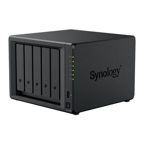 Мрежов сторидж Synology NAS DS1525+, за 5 диска, AMD Ryzen V1500B, 8GB DDR4 SODIMM