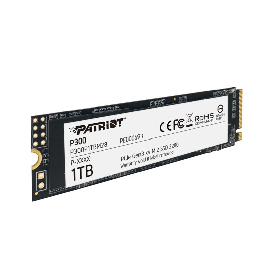 SSD Patriot P300 Gen3, 1TB, NVMe, M.2 SSD Patriot P300 Gen3, 1TB, NVMe, M.2