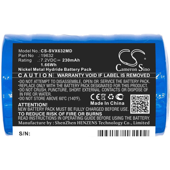 Батерия медицинска за ларингоскоп Servox 14266  19632 Ni-MH 7,2V 230mAh Cameron Sino