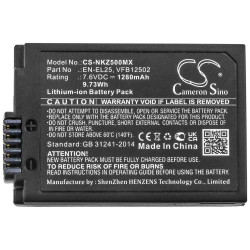 Camera Battery for NIKON (EN-EL25) LiIon 7.6V 1280mAh Cameron Sino Camera Battery for NIKON (EN-EL25) LiIon 7.6V 1280mAh Cameron Sino
