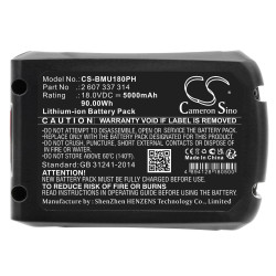 Батерия  акумулаторен трион  BOSCH AdvancedCut 18 1600A005B0 LiIon 18V 5000mAh Cameron Sino