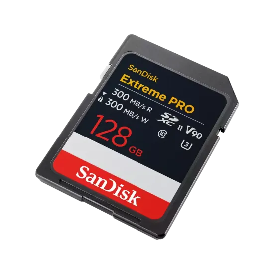SanDisk Memory card Extreme Pro SDXC 128GB 300MB/s & 300Mb/s Class 10 V90 UHS-II SanDisk Memory card Extreme Pro SDXC 128GB 300MB/s & 300Mb/s Class 10 V90 UHS-II