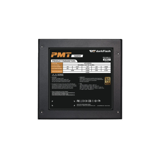 Darkflash захранване PSU ATX 3.1 1250W Gold, Full Modular, PCIe 5.1 - PMT1250 A3