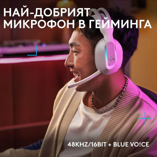 Gaming Earphone Logitech G522 Lightspeed Wireless RGB, Microphone, White Gaming Earphone Logitech G522 Lightspeed Wireless RGB, Microphone, White