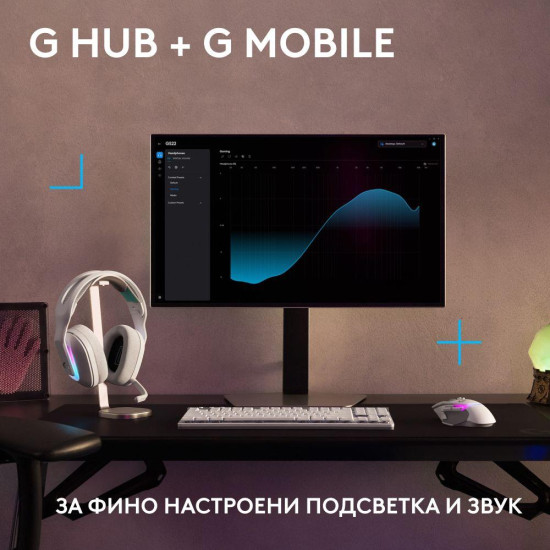 Gaming Earphone Logitech G522 Lightspeed Wireless RGB, Microphone, White Gaming Earphone Logitech G522 Lightspeed Wireless RGB, Microphone, White