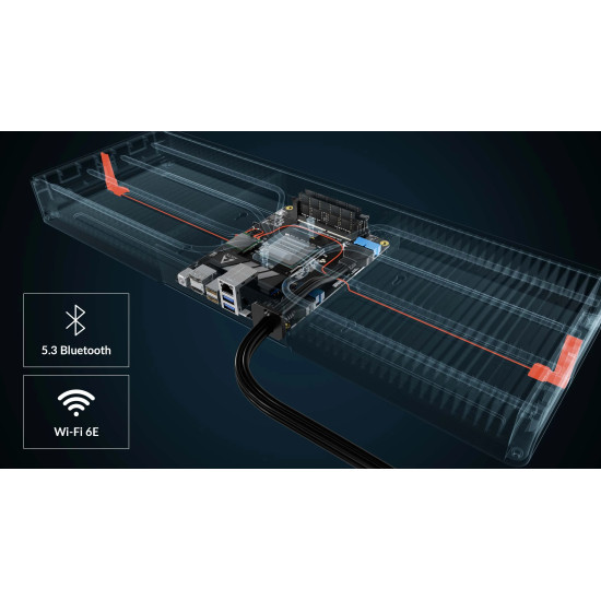 Arctic безшумен настолен компютър за под бюро Under Desk PC - Senza 5700G - Ryzen 7 5700G, 32GB DDR4, 1TB NVMe, Win 11 Home