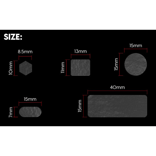 Pulsar универсални предварително изрязани грип ленти Supergrip Universal Grip Tape Precut Sheet