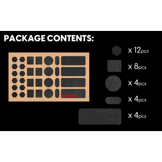 Pulsar универсални предварително изрязани грип ленти Supergrip Universal Grip Tape Precut Sheet