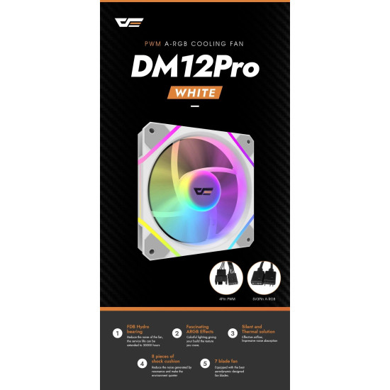 Darkflash вентилатор Fan 120mm DM12 Pro A-RGB White Darkflash вентилатор Fan 120mm DM12 Pro A-RGB White