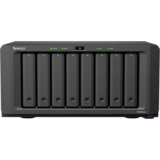 Synology DS1825+ network storage, for 8 drives, AMD Ryzen V1500B, 8 GB DDR4 Synology DS1825+ network storage, for 8 drives, AMD Ryzen V1500B, 8 GB DDR4