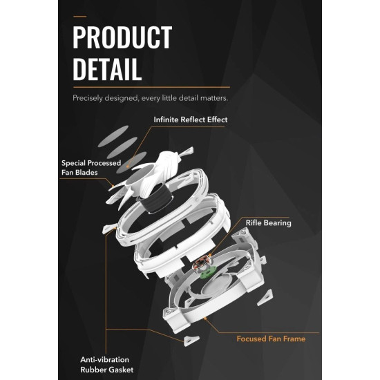 Darkflash вентилатор Fan 120mm Infinity 24R Pro - Infinity Mirror, ARGB, Reverse - Black Darkflash вентилатор Fan 120mm Infinity 24R Pro - Infinity Mirror, ARGB, Reverse - Black