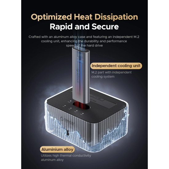 Orico докинг станция Storage - HDD/M.2 Dock - 2 BAY Offline Clone 2.5/3.5/M.2 NVMe USB-C/USB-A - IT28E-C-EU-GY Orico докинг станция Storage - HDD/M.2 Dock - 2 BAY Offline Clone 2.5/3.5/M.2 NVMe USB-C/USB-A - IT28E-C-EU-GY