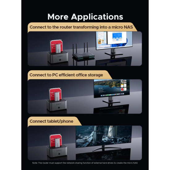 Orico докинг станция Storage - HDD/M.2 Dock - 2 BAY Offline Clone 2.5/3.5/M.2 NVMe USB-C/USB-A - IT28E-C-EU-GY Orico докинг станция Storage - HDD/M.2 Dock - 2 BAY Offline Clone 2.5/3.5/M.2 NVMe USB-C/USB-A - IT28E-C-EU-GY