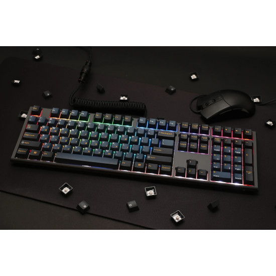 Ducky професионална геймърска механична клавиатура Professional Gaming Mechanical Keyboard One 3 Pro Nazca Line - 8K, Cherry MX2A RGB Silent Red [Linear]