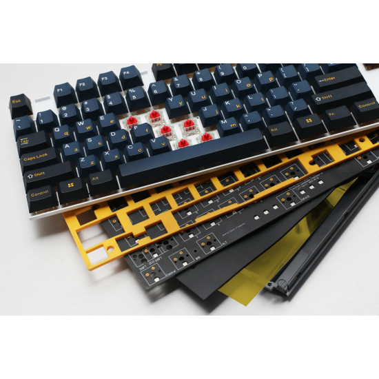 Ducky професионална геймърска механична клавиатура Professional Gaming Mechanical Keyboard One 3 Pro Nazca Line - 8K, Cherry MX2A RGB Silent Red [Linear]