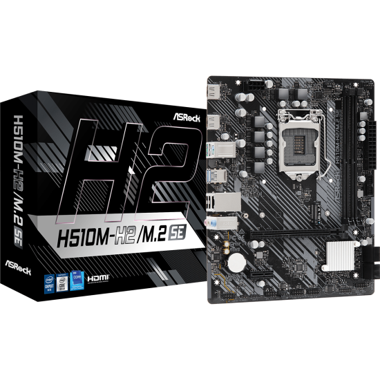 Дънна платка ASRock H510M-H2/M.2 SE, LGA1200, DDR4, mATX Дънна платка ASRock H510M-H2/M.2 SE, LGA1200, DDR4, mATX