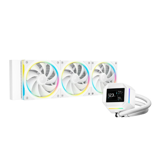DeepCool водно охлаждане Water Cooling LM360 WH - 2.4 inch IPS Display, Addressable RGB DeepCool водно охлаждане Water Cooling LM360 WH - 2.4 inch IPS Display, Addressable RGB