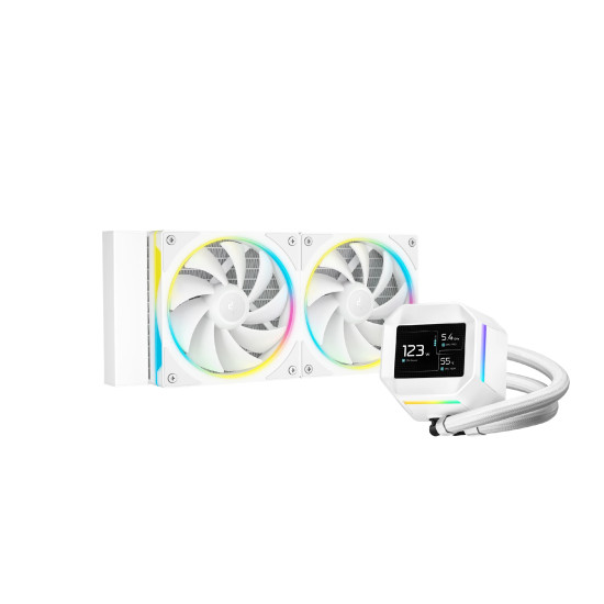DeepCool водно охлаждане Water Cooling LM240 WH - 2.4 inch IPS Display, Addressable RGB DeepCool водно охлаждане Water Cooling LM240 WH - 2.4 inch IPS Display, Addressable RGB