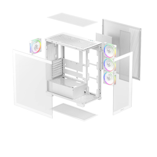 DeepCool кутия Case ATX - CG580 4F WH V2 DeepCool кутия Case ATX - CG580 4F WH V2