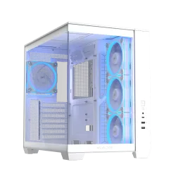 Кутия ASUS A32 PLUS Tempered Glass + 4 ARGB Вентилатора - White