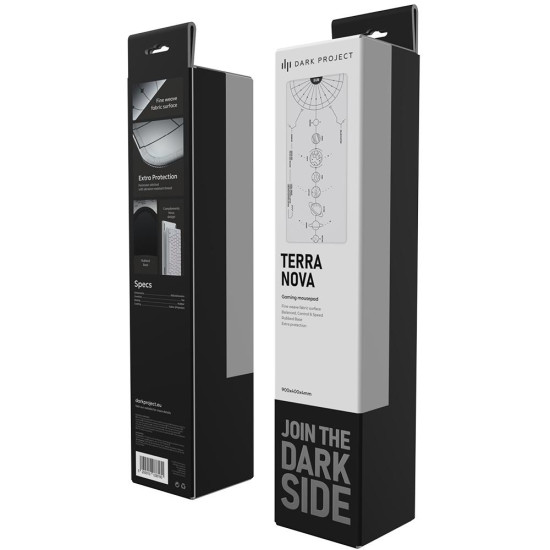 Mousepad Dark Project - Terra Nova White XL