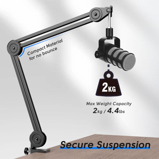 FIFINE BM63 Super Steady Full Metal Heavy Boom Arm Stand FIFINE BM63 Super Steady Full Metal Heavy Boom Arm Stand