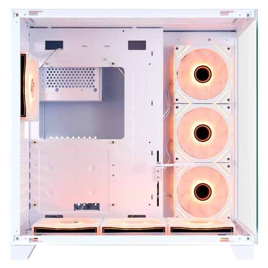 1stPlayer кутия Case ATX - MEGAVIEW MV8 White - 7 x 120 mm A-RGB fans included