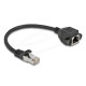Delock Network cable extension S/FTP RJ45 male to RJ45 female, Cat. 6A, 25 cm, black Delock Network cable extension S/FTP RJ45 male to RJ45 female, Cat. 6A, 25 cm, black