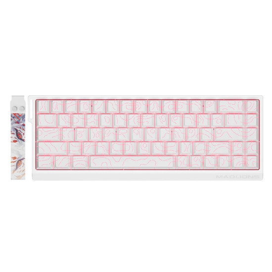Madlions професионална геймърска механична клавиатура Professional Gaming Mechanical Keyboard MAD 68 HE Flagship V2 - 8K, Magnetic Amber Pro Switches - White Madlions професионална геймърска механична клавиатура Professional Gaming Mechanical Keyboard MAD 68 HE Flagship V2 - 8K, Magnetic Amber Pro Switches - White