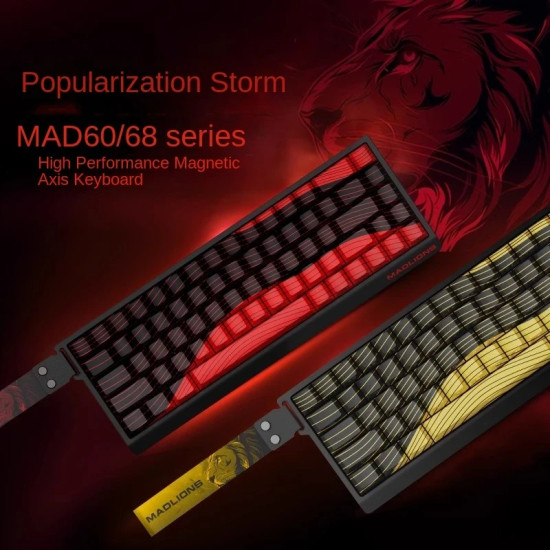 Madlions професионална геймърска механична клавиатура Professional Gaming Mechanical Keyboard MAD 68 HE Flagship V2 - 8K, Magnetic Amber Pro Switches - White Madlions професионална геймърска механична клавиатура Professional Gaming Mechanical Keyboard MAD 68 HE Flagship V2 - 8K, Magnetic Amber Pro Switches - White