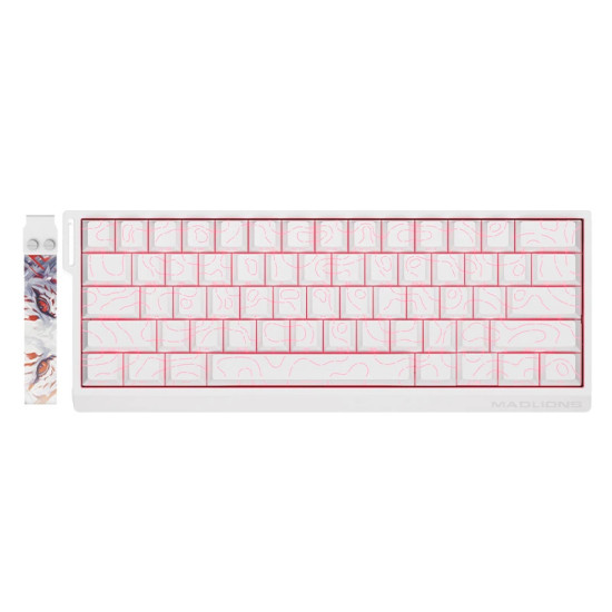 Madlions професионална геймърска механична клавиатура Professional Gaming Mechanical Keyboard MAD 60 HE Flagship V2 - 8K, Magnetic Amber Pro Switches - White Madlions професионална геймърска механична клавиатура Professional Gaming Mechanical Keyboard MAD 60 HE Flagship V2 - 8K, Magnetic Amber Pro Switches - White