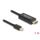 Delock Кабел пасивен mini DisplayPort 1.1 към HDMI, 1 m Delock Кабел пасивен mini DisplayPort 1.1 към HDMI, 1 m