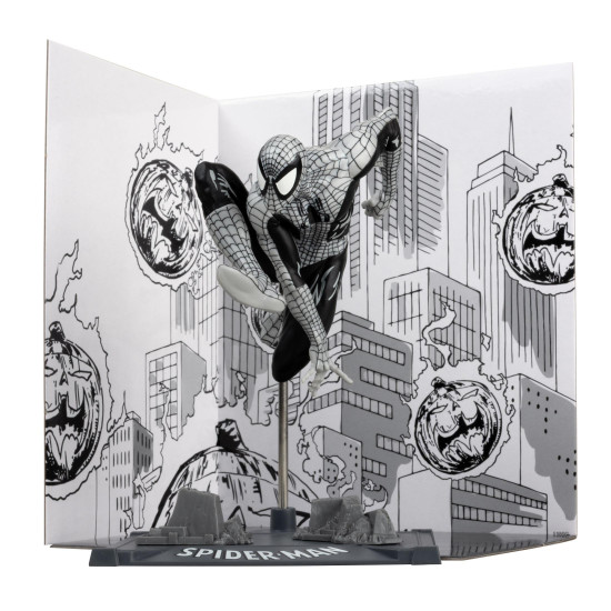 Figure FMarvel Spider-Man (Line Art) 1:10th Scale Collectible with Scene (Spider-Man #6) Gold Label Figure FMarvel Spider-Man (Line Art) 1:10th Scale Collectible with Scene (Spider-Man #6) Gold Label