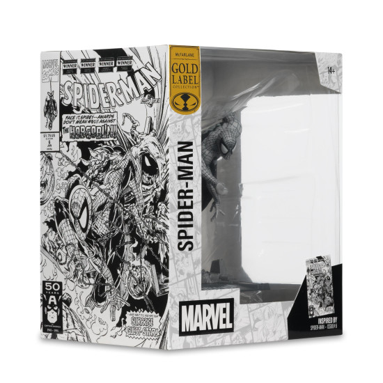 Figure FMarvel Spider-Man (Line Art) 1:10th Scale Collectible with Scene (Spider-Man #6) Gold Label Figure FMarvel Spider-Man (Line Art) 1:10th Scale Collectible with Scene (Spider-Man #6) Gold Label