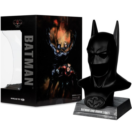 DC Direct Batman (Batman and Robin) Cowl Replica 1:3 Scale Figure DC Direct Batman (Batman and Robin) Cowl Replica 1:3 Scale Figure