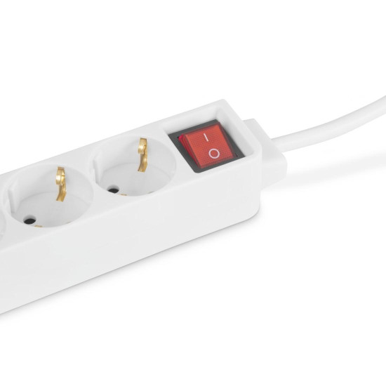 Hama Power Strip, 3-Way, with Switch, 1.4 m, white Hama Power Strip, 3-Way, with Switch, 1.4 m, white
