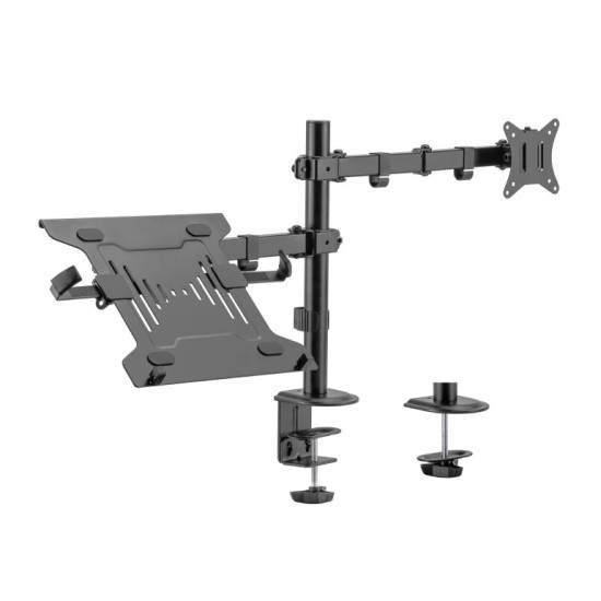 Gembird Стойка за монитор с лаптоп стойка Monitor Mount with Laptop holder - MA-DA-03 Gembird Стойка за монитор с лаптоп стойка Monitor Mount with Laptop holder - MA-DA-03