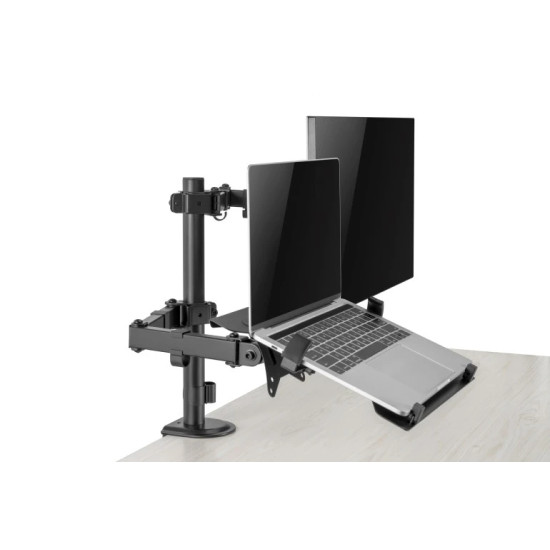 Gembird Стойка за монитор с лаптоп стойка Monitor Mount with Laptop holder - MA-DA-03 Gembird Стойка за монитор с лаптоп стойка Monitor Mount with Laptop holder - MA-DA-03