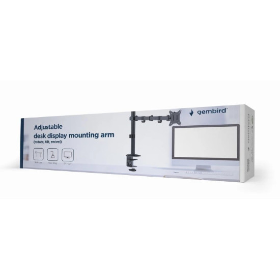 Gembird Стойка за монитор Monitor Mount - MA-D1-01 - 1 Monitor Gembird Стойка за монитор Monitor Mount - MA-D1-01 - 1 Monitor