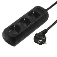 Hama 3-Way Power Strip, with Incr. Touch Protect., 1.4 m, black Hama 3-Way Power Strip, with Incr. Touch Protect., 1.4 m, black