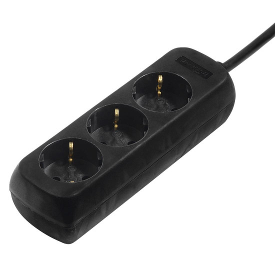 Hama 3-Way Power Strip, with Incr. Touch Protect., 1.4 m, black Hama 3-Way Power Strip, with Incr. Touch Protect., 1.4 m, black