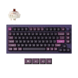 Безжична механичка клавиатура Keychron Q1 MAX Gateron Jupiter Brown Switch - Purple
